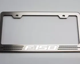 American Car Craft Black Carbon Fiber Custom License Plate Frame w/F-150 Lettering Ford F-150