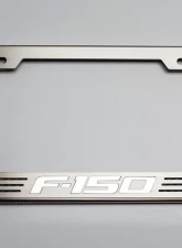 American Car Craft Black Solid Custom License Plate Frame w/F-150 Lettering Ford F-150                                     - ACC-772023-SBLK - Image 2