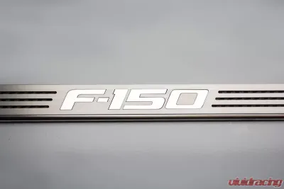 American Car Craft Black Solid Custom License Plate Frame w/F-150 Lettering Ford F-150 - ACC-772023-SBLK