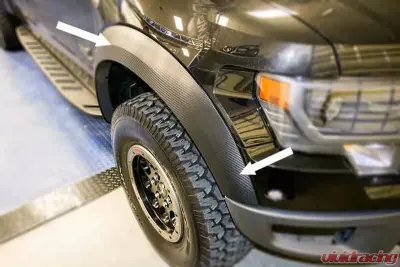 American Car Craft 4Pc Carbon Fiber Vinyl Fender Flare Wrap Kit Ford Raptor 2010-2014 - ACC-772024