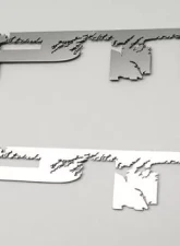 American Car Craft 2Pc 15" Polished Stainless Steel Raptor Badges Ford Raptor 2010-2014                                     - ACC-772034 - Image 2