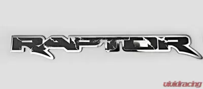 American Car Craft 1Pc 15" Stainless Steel Raptor Emblem Etched Style Ford Raptor 2010-2014 - ACC-772037