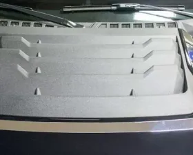 American Car Craft 1Pc Polished Stainless Steel Hood Vent Trim Ford Raptor 2017-2020