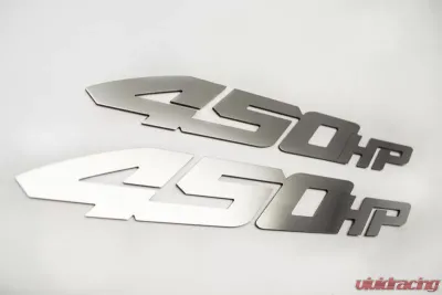 American Car Craft 2Pc Polished Stainless Steel 450HP Emblems Ford Raptor 2017-2020 - ACC-772047