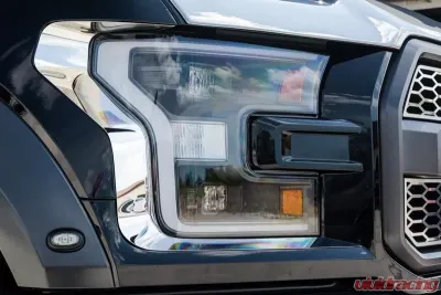 American Car Craft 2Pc Polished Stainless Steel Headlight Trim Ford Raptor 2017-2020 - ACC-772051