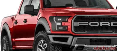American Car Craft 2Pc Carbon Fiber Wrap Premium Vinyl Headlight Ford Raptor 2017-2020 - ACC-772053