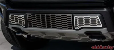 American Car Craft 2Pc Brushed Premium Stainless Steel Lower Bumper Covers Ford Raptor 2017-2020 - ACC-772071