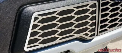 American Car Craft 2Pc Brushed Premium Stainless Steel Lower Bumper Covers Ford Raptor 2017-2020 - ACC-772071