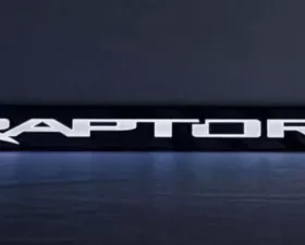 American Car Craft White LED Stainless Steel Center Grille Raptor Logo w/Claw Slash Ford Raptor 2017-2020