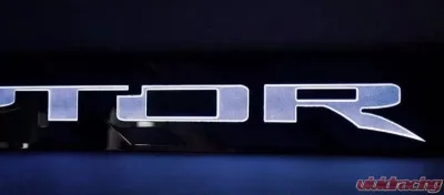 American Car Craft White LED Stainless Steel Center Grille Raptor Logo w/Claw Slash Ford Raptor 2017-2020 - ACC-772074