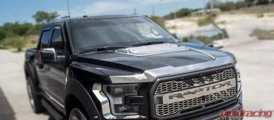 American Car Craft 2Pc Polished Premium Stainless Steel Hood Accents Ford Raptor 2017-2020 - ACC-772075