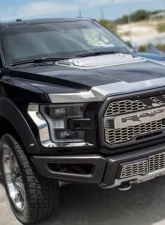 American Car Craft 2Pc Brushed Premium Stainless Steel Hood Accents Ford Raptor 2017-2020                                     - ACC-772076 - Image 2