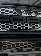 American Car Craft 2Pc Polished Stainless Steel Slash Style Upper Grille Overlays Ford Raptor 2017-2020                                     - ACC-772081 - Image 2