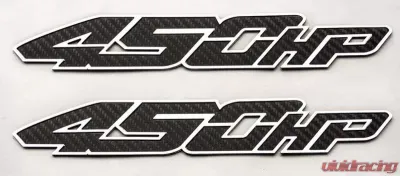 American Car Craft 2Pc Black Carbon Fiber Vinyl 450HP Custom Emblems Ford Raptor 2017-2020 - ACC-772085