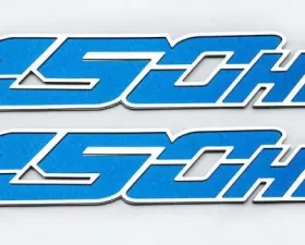 American Car Craft 2Pc Blue Steel Vinyl 450HP Custom Emblems Ford Raptor 2017-2020