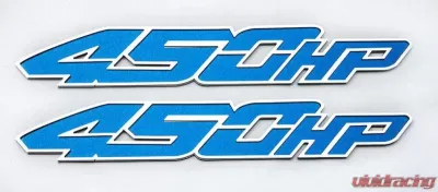 American Car Craft 2Pc Blue Steel Vinyl 450HP Custom Emblems Ford Raptor 2017-2020 - ACC-772086