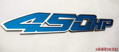 American Car Craft 2Pc Blue Steel Vinyl 450HP Custom Emblems Ford Raptor 2017-2020 - ACC-772086