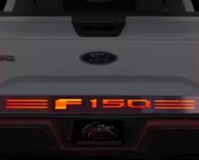American Car Craft F-150 Lettering Stainless Steel Light Up Tailgate Rocker Panel Ford F-150 2015-2017