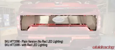 American Car Craft Stainless Steel Red LED Tailgate Upgrade Kit Ford F-150 2018-2019 - ACC-772098