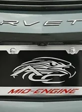 American Car Craft Red Carbon Fiber Mid-Engine Style License Plate Frame Chevrolet C8 Corvette Stingray 2020-2024                                     - ACC-882007-RD - Image 2