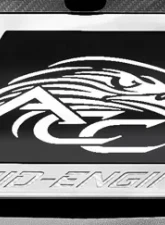 American Car Craft White Carbon Fiber Mid-Engine Style License Plate Frame Chevrolet C8 Corvette Stingray 2020-2024                                     - ACC-882007-WHT - Image 2