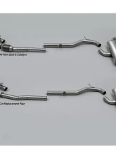 Milltek Valved 3 Inch Race Turboback Exhaust System with High Flow Cat Audi TT RS Quattro 2007-2012                                     - SSXAU250 - Image 2