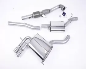 Milltek Resonated Turbo Back Exhaust System w/Hi-Flow Sports Cat Audi A3 2.0T FSI Quattro SportBack 2004-2012