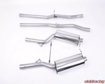 Milltek 2.75 inch Catback Exhaust System Non Resonated w/150 x 95mm Black Oval Tips Audi RS6 C5 V8 Bi-Turbo Avant 2003-2004 - SSXAU211