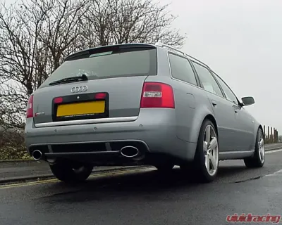 Milltek 2.75 inch Catback Exhaust System Non Resonated w/150 x 95mm Black Oval Tips Audi RS6 C5 V8 Bi-Turbo Avant 2003-2004 - SSXAU211