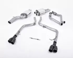 Milltek 2.37 inch Race Catback Exhaust System w/Twin 80mm GT-80 Style Tips Audi S5 B8 Cabriolet 3.0TFSI Quattro S Tronic 2008-2016