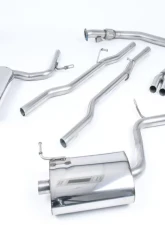 Milltek 2.50 inch Catback Exhaust System Non Resonated w/Dual 100mm Detachable Jet Style Tips Audi A4 B6 1.8T Quattro Avant 5 Speed MT 2002-2004                                     - SSXAU305 - Image 3