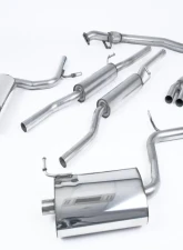 Milltek 2.50 inch Catback Exhaust System Non Resonated w/Dual 90mm Detachable Jet Style Tips Audi A4 B6 1.8T Quattro Avant 6 Speed MT 2003-2004                                     - SSXAU307 - Image 3