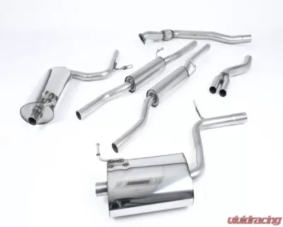 Milltek Non-Resonated Catback Exhaust System Audi A4 2.0 TFSI B7 Quattro and DTM 2005-2008 - SSXAU309