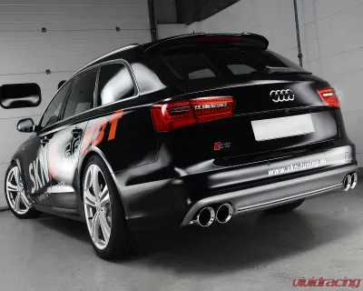Milltek 2.76 inch Catback Exhaust System Non Resonated w/Polished Quad 100mm GT100 Tips Audi S7 Sportback 4.0 TFSI Quattro S Tronic 2013-2018 - SSXAU331