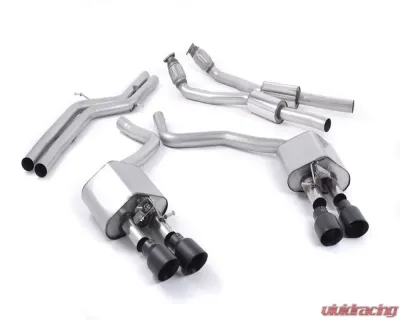 Milltek 2.76 inch Catback Exhaust System Resonated w/Polished Quad 100mm GT100 Tips Audi S6 C7 4.0 TFSI Quattro 2012-2018 - SSXAU332