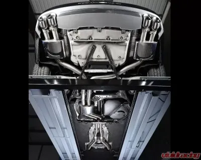 Milltek 2.76 inch Catback Exhaust System Resonated w/Polished Quad 100mm GT100 Tips Audi S6 C7 4.0 TFSI Quattro 2012-2018 - SSXAU332