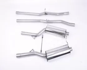 Milltek 2.75 inch Catback Exhaust System Non Resonated w/150 x 95mm Polished Oval Tips Audi RS6 C5 V8 Bi-Turbo Avant 2003-2004
