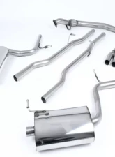 Milltek 2.50 inch Catback Exhaust System Non Resonated w/Dual 90mm Detachable GT90 Style Tips Audi A4 B6 1.8T Quattro Avant 5 Speed MT 2002-2004                                     - SSXAU509 - Image 3