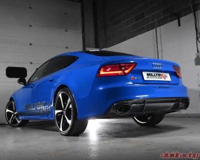 Milltek 3.00 inch Large Bore Downpipes and Hi-Flow Sports Cats Audi RS7 Sportback 4.0 V8 TFSI Bi-Turbo 2013-2015 - SSXAU554