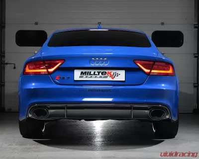 Milltek 3.00 inch Large Bore Downpipes and Hi-Flow Sports Cats Audi RS7 Sportback 4.0 V8 TFSI Bi-Turbo 2013-2015 - SSXAU554