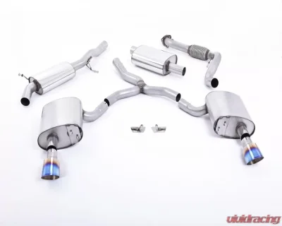 Milltek Resonated Catback Exhaust System Audi A4 2.0 TFSI B9 Quattro Saloon 2016-2022 - SSXAU614