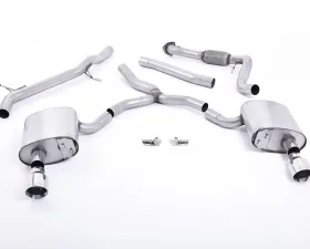 Milltek Non-Resonated Catback Exhaust System Audi A4 2.0 TFSI B9 Quattro Saloon 2016-2022