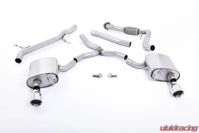 Milltek Non-Resonated Catback Exhaust System Audi A4 2.0 TFSI B9 Quattro Saloon 2016-2022 - SSXAU616