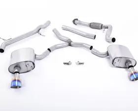 Milltek Non-Resonated Catback Exhaust System Audi A4 2.0 TFSI B9 Quattro Saloon 2016-2022