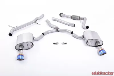 Milltek Non-Resonated Catback Exhaust System Audi A4 2.0 TFSI B9 Quattro Saloon 2016-2022 - SSXAU618