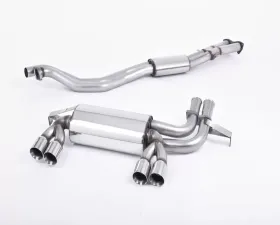 Milltek 2.37 inch Catback Exhaust System w/Quad 80mm Special Style Tips BMW M3 E46 3.2 Cabriolet 2001-2006