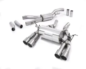 Milltek 2.76 inch Proposed E-Mark Catback Exhaust System w/90mm Brushed Titanium GT90 Style Tips BMW M3 F80 2015-2019