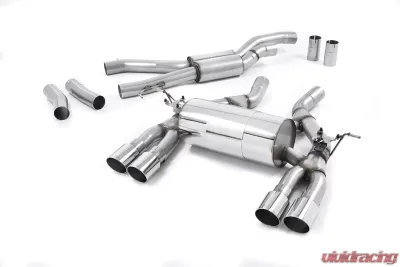 Milltek 2.76 inch Race Catback Exhaust System w/90mm Polished GT90 Style Tips BMW M3 F80 2015-2019 - SSXBM995