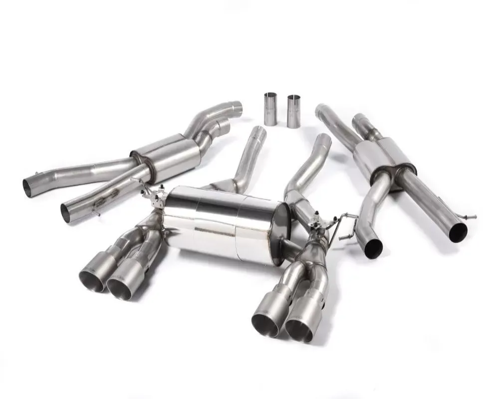 Milltek 2.76 inch Race Catback Exhaust System w/90mm Cerakote Black GT90 Style Tips BMW M3 F80 2015-2019 - SSXBM996