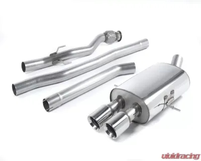 Milltek Catback Non-Resonated Twin Oval Tips Set Mini Cooper S MK2 1.6L Turbo 2006-2013 - SSXM024